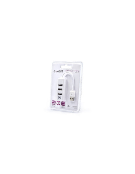 Ewent EW1122 hub de interfaz USB 2.0 Blanco