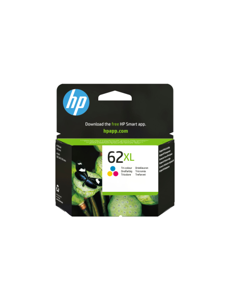HP Cartucho de tinta original 62XL de alta capacidad tricolor