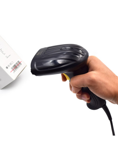 Ewent EW3400 lector de código de barras Lector de códigos de barras portátil 1D Laser Negro