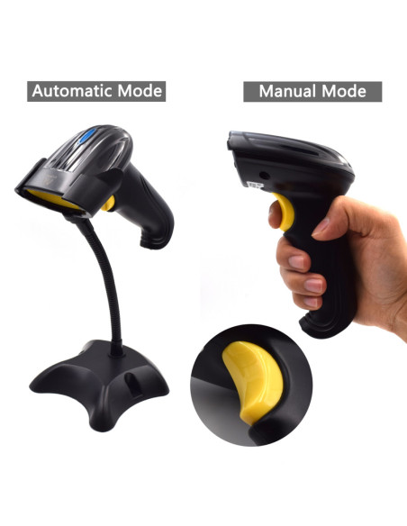 Ewent EW3430 lector de código de barras Lector de códigos de barras portátil 1D LED Negro