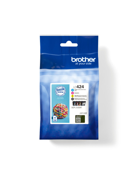 Brother LC424VAL cartucho de tinta 4 pieza(s) Original Negro, Cian, Magenta, Amarillo