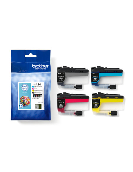 Brother LC424VAL cartucho de tinta 4 pieza(s) Original Negro, Cian, Magenta, Amarillo