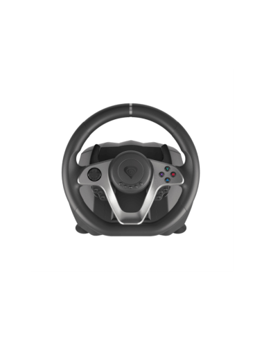 GENESIS Seaborg 400 Negro, Plata USB Volante + Pedales Nintendo Switch, PC, PlayStation 4, Playstation 3, Xbox 360, Xbox One, Xb