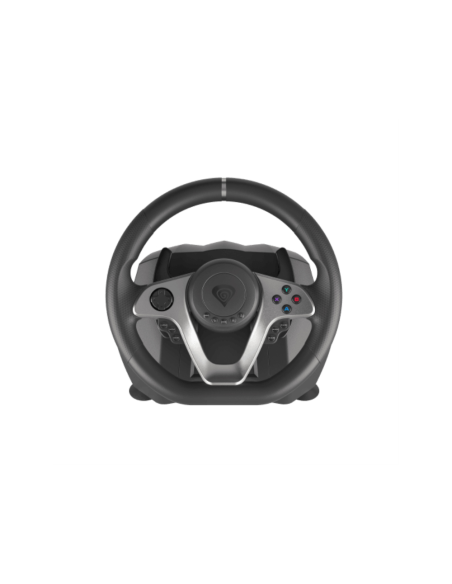 GENESIS Seaborg 400 Negro, Plata USB Volante + Pedales Nintendo Switch, PC, PlayStation 4, Playstation 3, Xbox 360, Xbox One, Xb