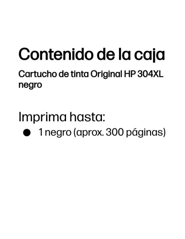 HP Cartucho de tinta Original 304XL negro