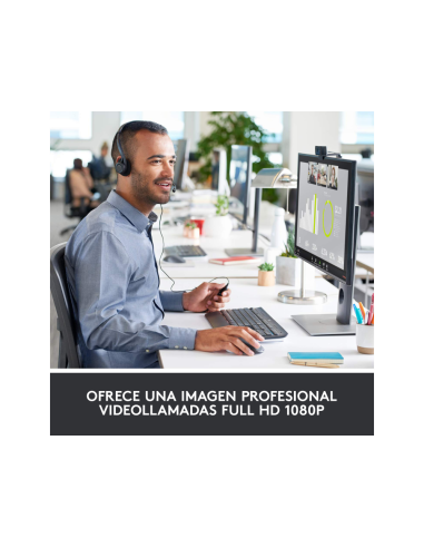 Logitech 960-001055 cámara web 3 MP 1920 x 1080 Pixeles USB Negro