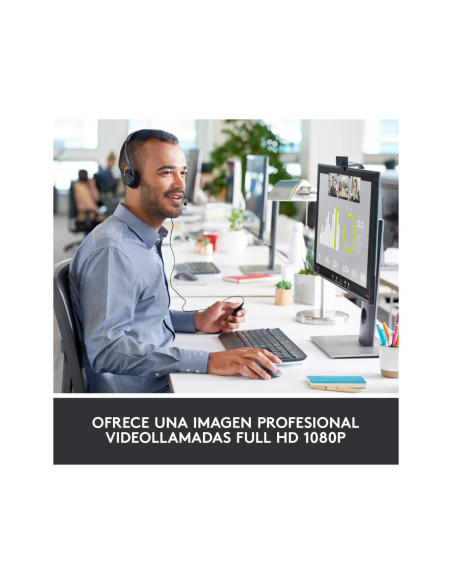 Logitech 960-001055 cámara web 3 MP 1920 x 1080 Pixeles USB Negro