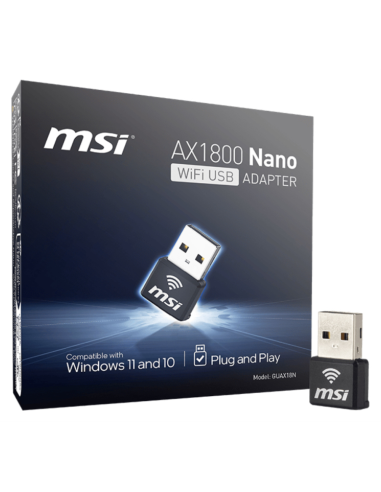 MSI AX1800 Nano WiFi USB Adapter WLAN 1201 Mbit/s