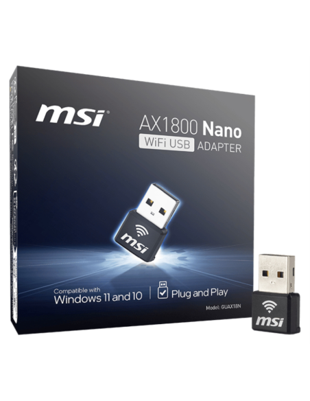 MSI AX1800 Nano WiFi USB Adapter WLAN 1201 Mbit/s