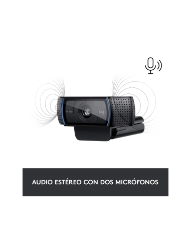 Logitech 960-001055 cámara web 3 MP 1920 x 1080 Pixeles USB Negro