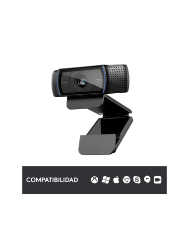 Logitech 960-001055 cámara web 3 MP 1920 x 1080 Pixeles USB Negro