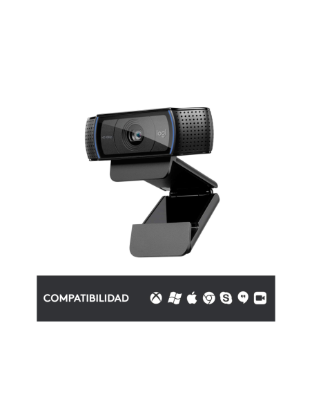 Logitech 960-001055 cámara web 3 MP 1920 x 1080 Pixeles USB Negro