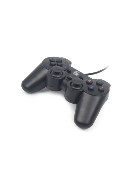 Gembird JPD-UDV-01 mando y volante Negro USB 2.0 Gamepad Analógico/Digital PC