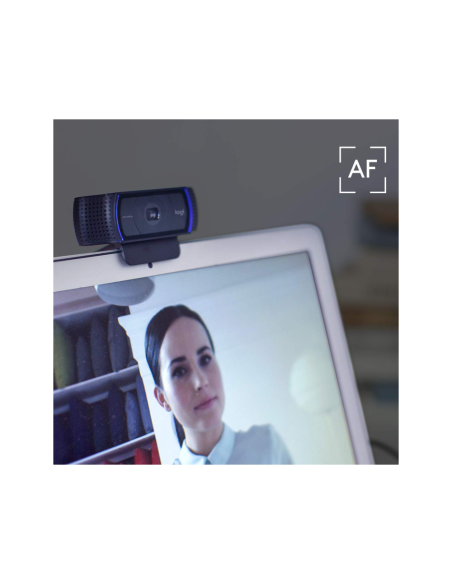 Logitech 960-001055 cámara web 3 MP 1920 x 1080 Pixeles USB Negro