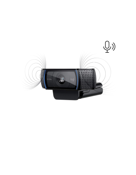 Logitech 960-001055 cámara web 3 MP 1920 x 1080 Pixeles USB Negro
