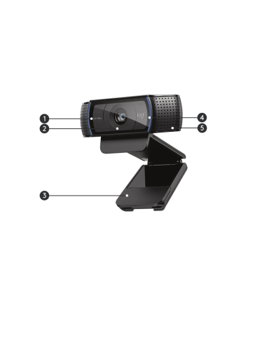 Logitech 960-001055 cámara web 3 MP 1920 x 1080 Pixeles USB Negro