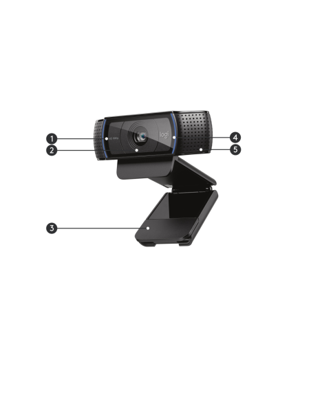 Logitech 960-001055 cámara web 3 MP 1920 x 1080 Pixeles USB Negro