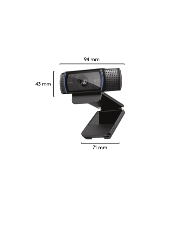 Logitech 960-001055 cámara web 3 MP 1920 x 1080 Pixeles USB Negro