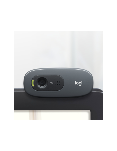 Logitech 960-001063 cámara web 3 MP 1280 x 720 Pixeles USB Gris, Gris Oscuro