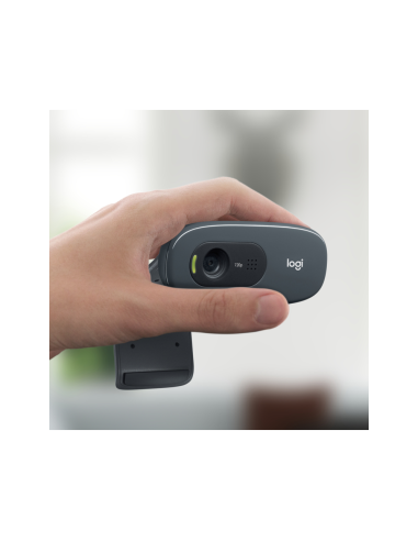 Logitech 960-001063 cámara web 3 MP 1280 x 720 Pixeles USB Gris, Gris Oscuro