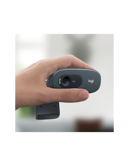 Logitech 960-001063 cámara web 3 MP 1280 x 720 Pixeles USB Gris, Gris Oscuro