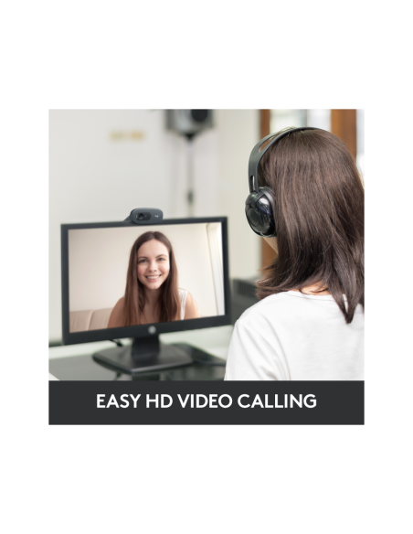 Logitech 960-001063 cámara web 3 MP 1280 x 720 Pixeles USB Gris, Gris Oscuro