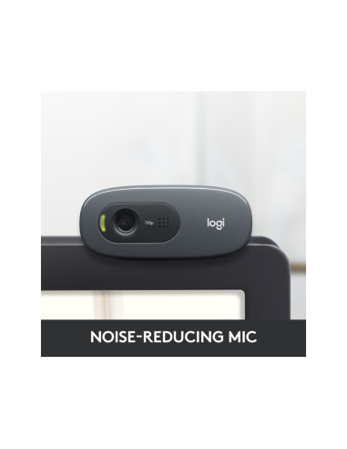 Logitech 960-001063 cámara web 3 MP 1280 x 720 Pixeles USB Gris, Gris Oscuro