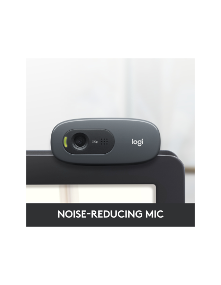 Logitech 960-001063 cámara web 3 MP 1280 x 720 Pixeles USB Gris, Gris Oscuro