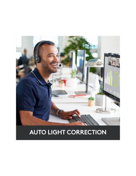 Logitech 960-001063 cámara web 3 MP 1280 x 720 Pixeles USB Gris, Gris Oscuro