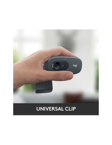 Logitech 960-001063 cámara web 3 MP 1280 x 720 Pixeles USB Gris, Gris Oscuro