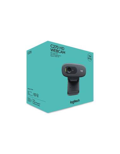 Logitech 960-001063 cámara web 3 MP 1280 x 720 Pixeles USB Gris, Gris Oscuro