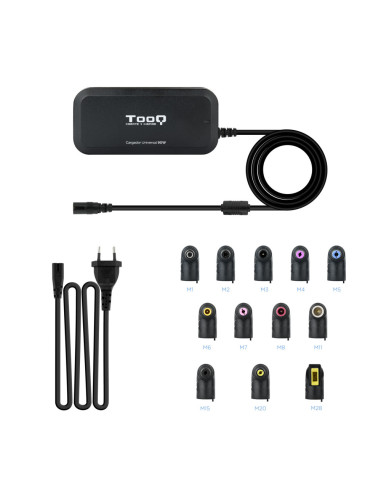 TooQ TQLC-90BS02AT adaptador e inversor de corriente Interior 90 W Negro