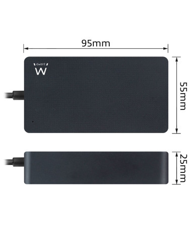 Ewent EW3980 adaptador e inversor de corriente Interior 65 W Negro