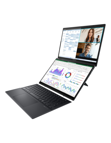 ASUS Zenbook Duo OLED UX8406CA-QL336W - Ordenador Portátil 14" WUXGA (Intel Core Ultra 7 255H, 32GB RAM, 1TB SSD, Arc 140T, Wind