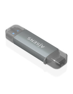 AISENS ASCR-2AC08-GR lector de tarjeta USB 3.2 Gen 1 (3.1 Gen 1) Type-A/Type-C