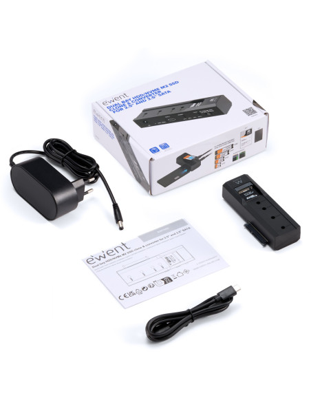 Ewent EW7065 caja para disco duro externo Carcasa de disco duro/SSD Negro 2.5/3.5"