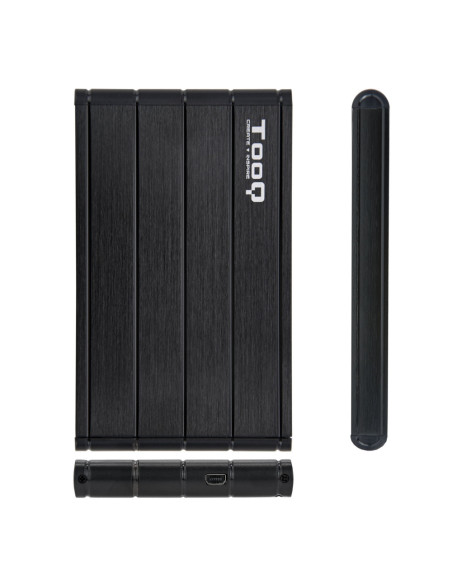 TooQ TQE-2530B caja para disco duro externo Caja de disco duro (HDD) Negro 2.5"