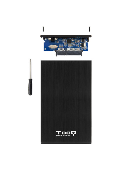 TooQ TQE-2527B caja para disco duro externo Caja de disco duro (HDD) Negro 2.5"