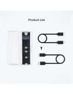 TooQ Caja Externa para SSD M.2 NGFF/NVMe, Transparente, RGB 2