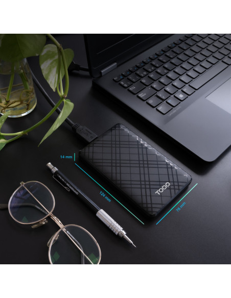 TooQ Caja Externa para Discos de 2,5” HDD/SSD, Negro