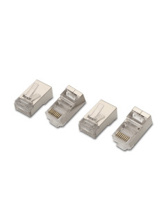 AISENS A138-0293 conector RJ-45 Acero inoxidable, Transparente