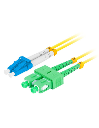 Lanberg FO-LUSA-SD11-0020-YE Cable de fibra óptica e InfiniBand 2 m SC LC LC/SC Amarillo