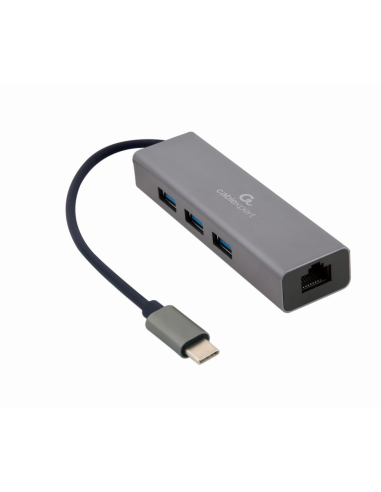 Gembird A-CMU3-LAN-01 base para portátil y replicador de puertos USB 3.2 Gen 1 (3.1 Gen 1) Type-C Gris