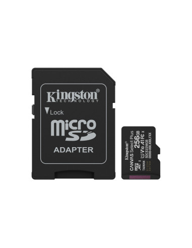 Kingston Technology 256GB microSDXC Canvas Select Plus Gen3 150MB/s A1 (Incluye adaptador de SD)