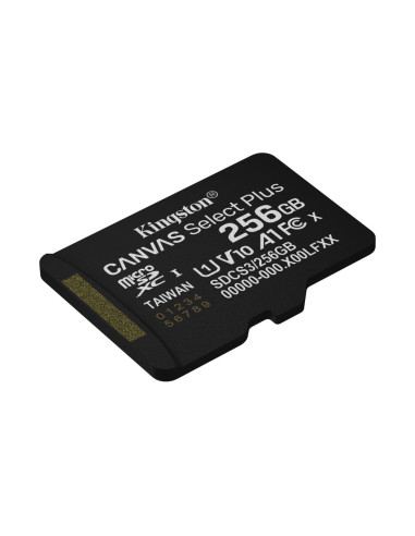Kingston Technology 256GB microSDXC Canvas Select Plus Gen3 150MB/s A1 (Incluye adaptador de SD)