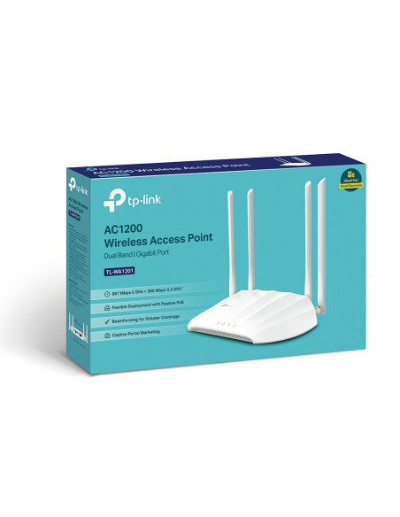 TP-Link TL-WA1201 punto de acceso inalámbrico 867 Mbit/s Blanco Energía sobre Ethernet (PoE)