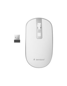 Gembird MUSW-4B-06-WS ratón Oficina Ambidextro RF inalámbrico Óptico 1600 DPI