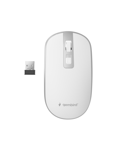 Gembird MUSW-4B-06-WS ratón Oficina Ambidextro RF inalámbrico Óptico 1600 DPI