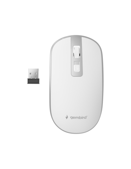 Gembird MUSW-4B-06-WS ratón Oficina Ambidextro RF inalámbrico Óptico 1600 DPI