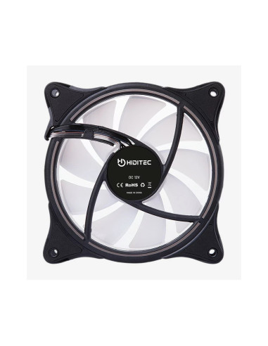 Hiditec N18 ARGB Carcasa del ordenador Ventilador 12 cm Negro